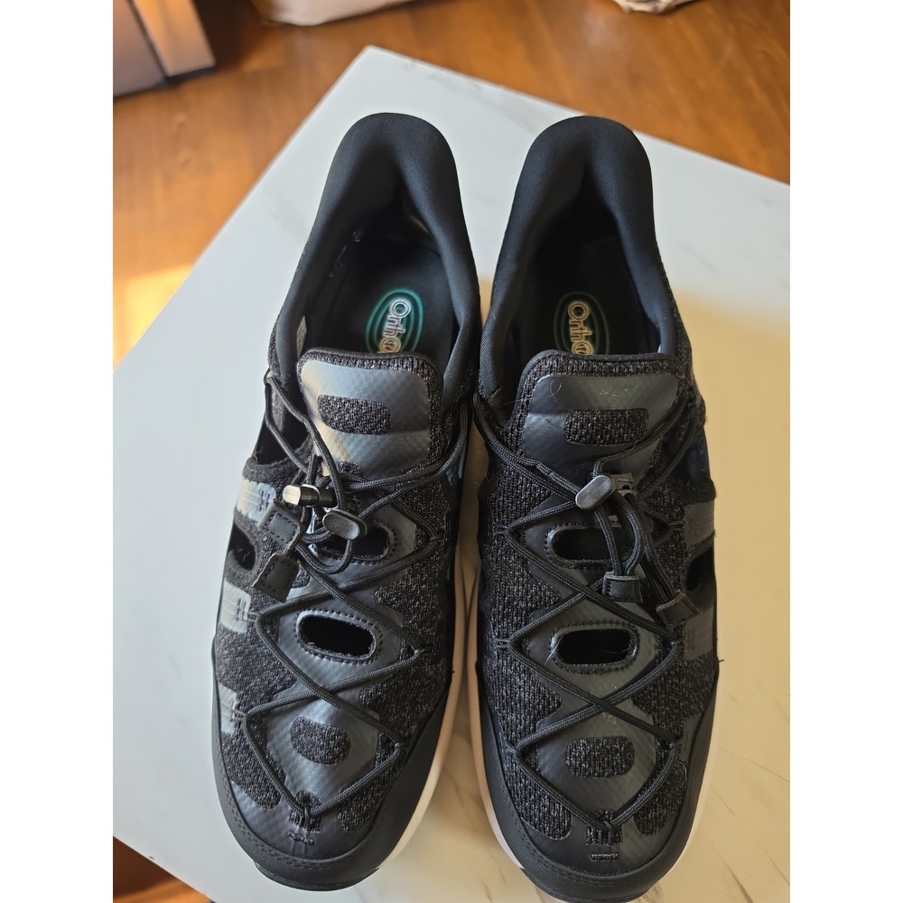 Orthofeet Sandals Womens Size 12 Black Fisherman Orthopedic Walking Shoes